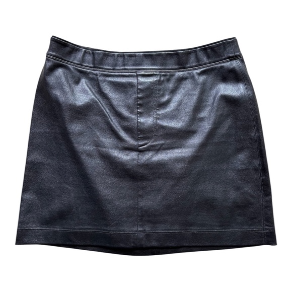 Helmut Lang Black Leather Mini Skirt Size 6